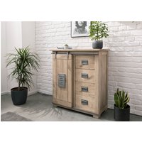 Massivmoebel24.de Kommode Mango 90x45x100 whitewash lackiert RAILWAY #303