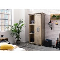 Massivmoebel24.de Schrank Mango 100x50x190 whitewash lackiert RAILWAY #315