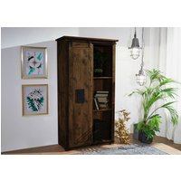Massivmoebel24.de Schrank Mango 100x50x190 braun lackiert RAILWAY #415