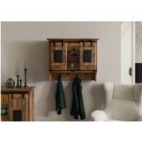 Massivmoebel24.de Wandregal Mango / Altholz 90x30x75 natur lackiert RAILWAY LUX #151
