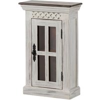Massivmoebel24.de Hängeschrank Mango / Akazie 44x20x70 weiß gewachst CASTLE-ANTIK #113