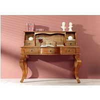 Massivmoebel24.de Schreibtisch Akazie 130x60x112 honig lackiert OXFORD #0514