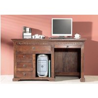 Massivmoebel24.de Schreibtisch Akazie 140x64x80 nougat lackiert OXFORD #511