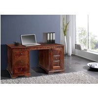 Massivmoebel24.de Schreibtisch Akazie 150x85x76 nougat lackiert OXFORD #420