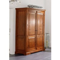 Massivmoebel24.de Kleiderschrank Akazie 140x65x200 honig lackiert OXFORD #0437