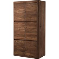 Massivmoebel24.de Kleiderschrank Sheesham 105x60x200 smoked cherry gebeizt TORONTO #165