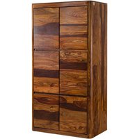 Massivmoebel24.de Kleiderschrank Sheesham 105x60x200 walnuss gewachst TORONTO #265