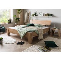 Massivmoebel24.de Bett Akazie 200x200 Akazie natur lackiert PURE ACACIA #315