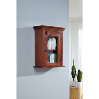 Massivmoebel24.de Hängevitrine Akazie 52x24x69 nougat lackiert OXFORD #1002