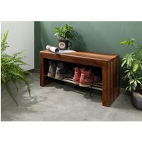 Massivmoebel24.de Schuhregal Sheesham 81x30x40 walnuss gewachst TORONTO #245