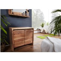 Massivmoebel24.de Badschrank Akazie 70x40x60 natur lackiert PURE ACACIA #611