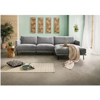 Massivmoebel24.de Ecksofa 285x161x81 Silikon-Feder Mix grau TRIENT