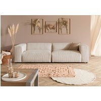 Massivmoebel24.de Sofa 3-Sitzer 286x103x69 Cord elfenbein VALENCIA