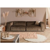 Massivmoebel24.de Sofa 3-Sitzer 286x103x69 Cord taupe VALENCIA