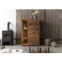 Wolf Möbel Highboard Akazie 100x40x150 natur lackiert BARK #106