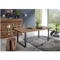 Massivmoebel24.de Esstisch Wild-/Zerreiche 200x100x76 Tabacco brown geölt MONTREUX #315