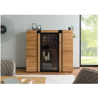 Massivmoebel24.de Highboard Wildeiche 161x45x144 natur geölt ROTTERDAM #101