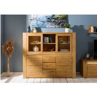Massivmoebel24.de Highboard Wildeiche 163x40x142 natur geölt KENT #105