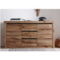 Massivmoebel24.de Sideboard Wildeiche / Zerreiche 155x43x80 braun geölt MONTREUX #354