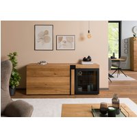 Massivmoebel24.de Sideboard Wildeiche 180x45x75 natur geölt ROTTERDAM #117