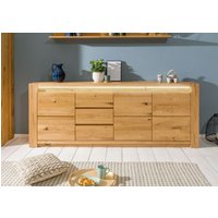 Massivmoebel24.de Sideboard Wildeiche 223x40x85 natur geölt KENT #131