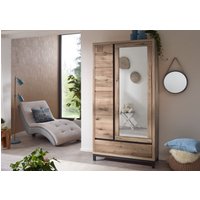 Massivmoebel24.de Garderobe Wildeiche 103x40x205 bianco geölt VILLANDERS #230