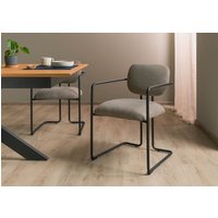 Massivmoebel24.de Polsterstuhl 51x58x78 hellbraun ELISE #302 - 2er Set