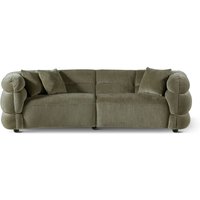 LIVORA Sofa 3-Sitzer 260x100x76 grün WILMA
