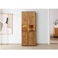 Massivmoebel24.de Schrank Wildeiche 80x43x200 natur geölt WIEN #240
