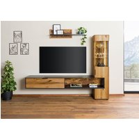 Massivmoebel24.de Wohnwand Wildeiche 233x43x182 natur geölt LINDAU #30