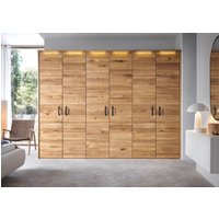 Massivmoebel24.de Kleiderschrank 6-türig Wildeiche 289x60x219 natur geölt HALMSTAD #102