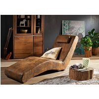 Massivmoebel24.de Relaxliege 180x62x87 braun SPLEEN