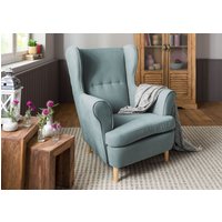 Massivmoebel24.de Ohrensessel 71x74x105 petrol SCANDI #109