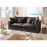 Massivmoebel24.de Sofa 2-Sitzer 238x117x90 dunkelgrau SYLT