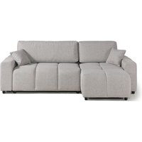 LIVORA Ecksofa Webstoff 233x142x84 grau TIMO