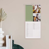 Slim Colour Collage Photo Calendar - List