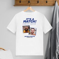 "It's A Match!" Photo T-shirt - Blue