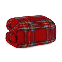 Mediawavestore Sconto del 12% su trapunta matrimoniale in velluto tartan per inverno