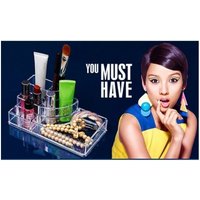 Organizador cosmetica maquillaje joyero de plástico transparente con cajones