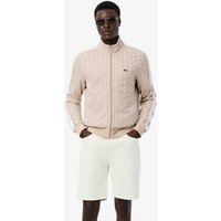 meinSportline Lacoste Jacquard Trackjacke mit Monogramm 23% Rabatt auf Beige