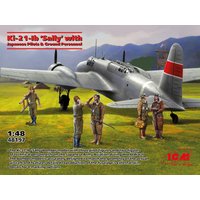 Ki-21-Ib Sally with Japanese Pilots and Ground Personnel