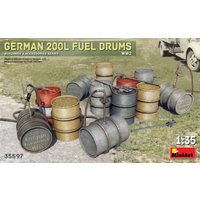 German 200L Fuel Drum Set WW2