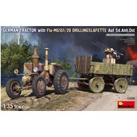 Dt. Schlepper m. Sd.Anh. Ost / Fla-MG151/20 Drillingslafette