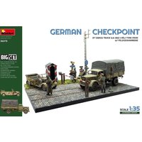 German Checkpoint. 3t Cargo Truck 3,6-36S & Kfz.1 Type 170VK w/ Feldgendarmerie - Big Set