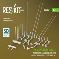 IDF AFV antenna´s and mount+early and late type battle managment system big set (3D Printed)