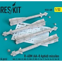 R-60? (AA-8 Aphid) missiles (4 pcs) (MiG-21,MiG-23,MiG-25, MiG-29,MiG-31,Su-17,Su-24,Su-25,Yak-38)