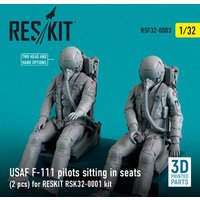 USAF F-111 - Pilots sitting in seats (2 pcs) for RESKIT RSK32-0002 kit (3D Printed)