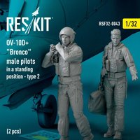 OV-10D+ Bronco - Male pilots (in a standing position - type 2) (2 pcs) (3D Printed)