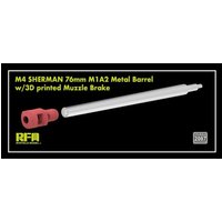 M4 Sherman 76 mm M1A2 Metal Barrel w/3D Printed Muzzle Brake