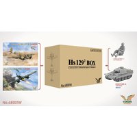 Henschel HS 129 – Box Hs 129 B2 + Hs 129 B3 + 3D Printed Set Figures x 2+Panther A (Limited edition)